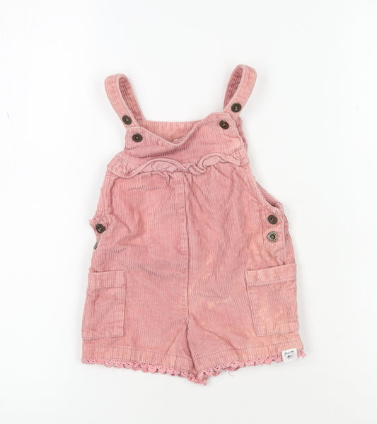 Mantaray Pink Corduroy Dungaree 12-18 Months Unisex