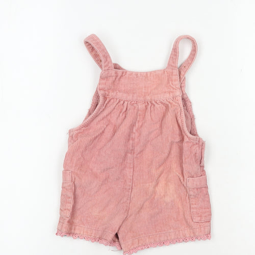 Mantaray Pink Corduroy Dungaree 12-18 Months Unisex