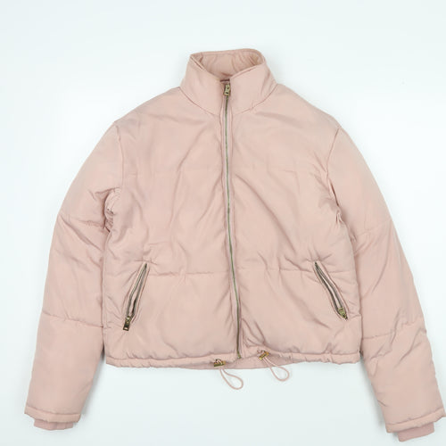New Look Pink Women's Puffer Jacket Size 8