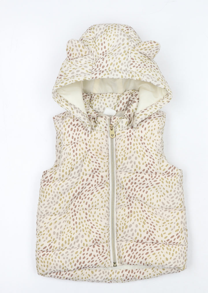 H&M Girls' Multicoloured Puffer Jacket, 12-18M