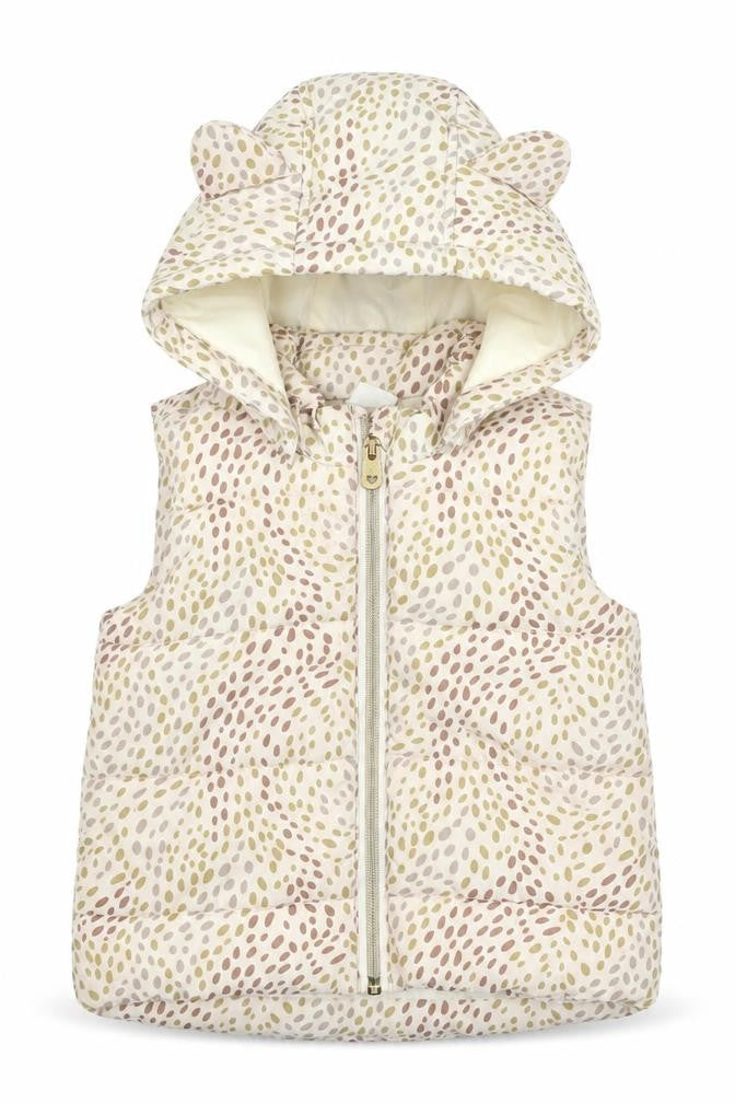 Front view of H&M girls’' multicoloured puffer jacket, 12-18m