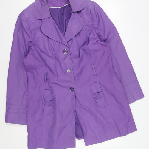 Style by EWM Women's Purple Belted Jacket Size 12