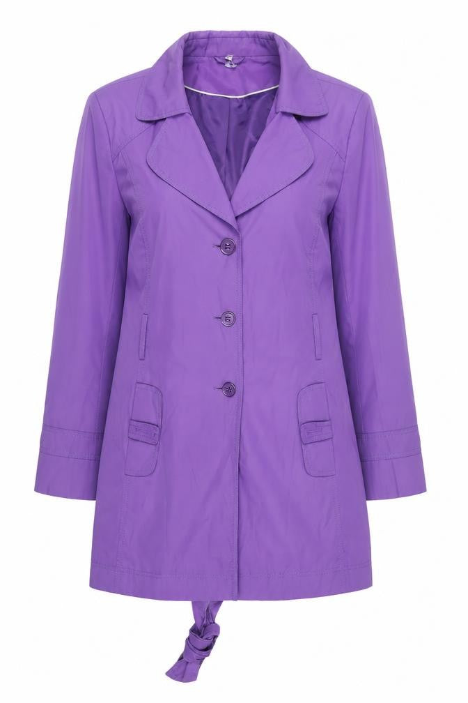 Front view of Style by EWM Women's Purple Belted Jacket, size 12