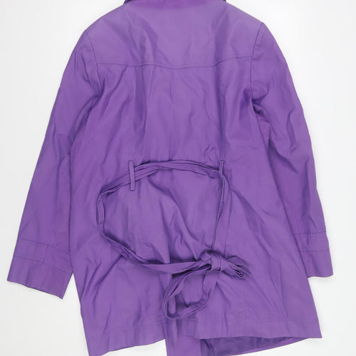 Style by EWM Women's Purple Belted Jacket Size 12
