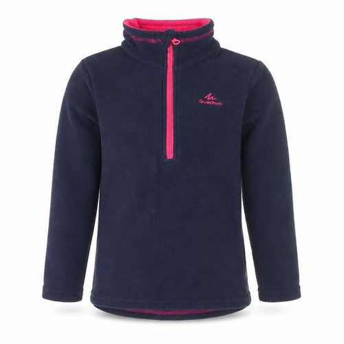 Decathlon Girls Blue Fleece 1/2 Zip Sweatshirt 4-5 Years
