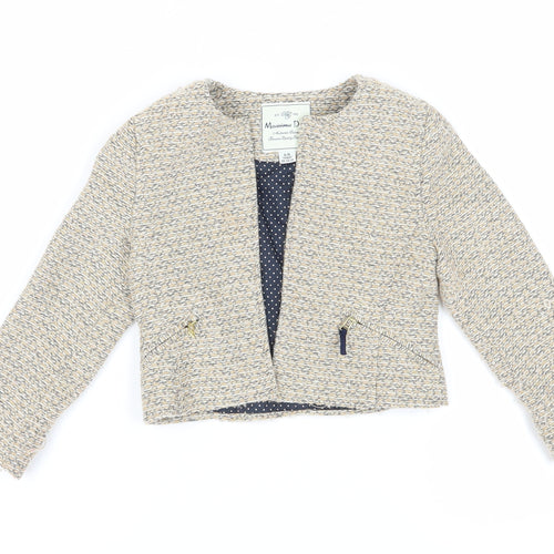 Massimo Dutti Girls Beige Woven Jacket, 4 Years, Casual Style