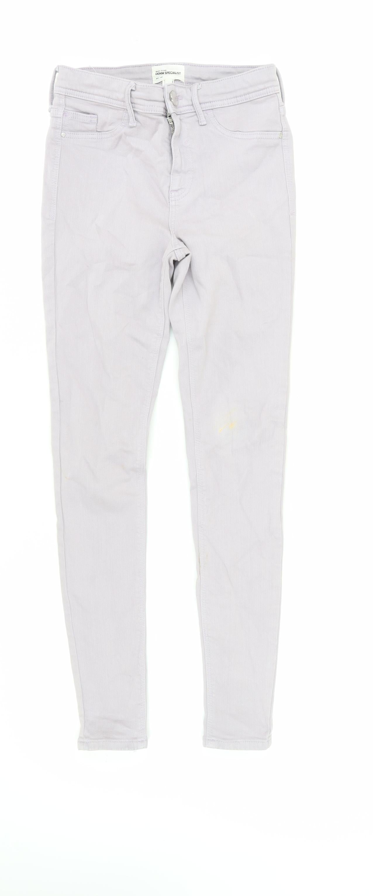 River Island Women's Grey Skinny Jeans Size 8