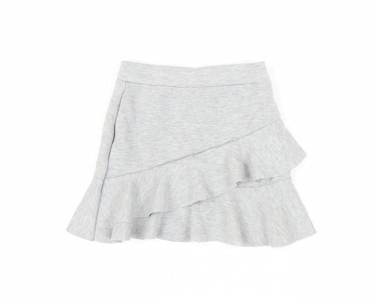 Marks & Spencer Girls Grey Ruffle Skirt 7-8 Years