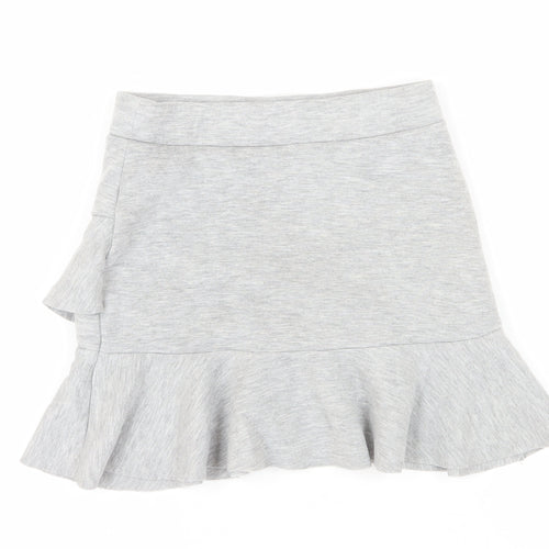 Marks & Spencer Girls Grey Ruffle Skirt 7-8 Years