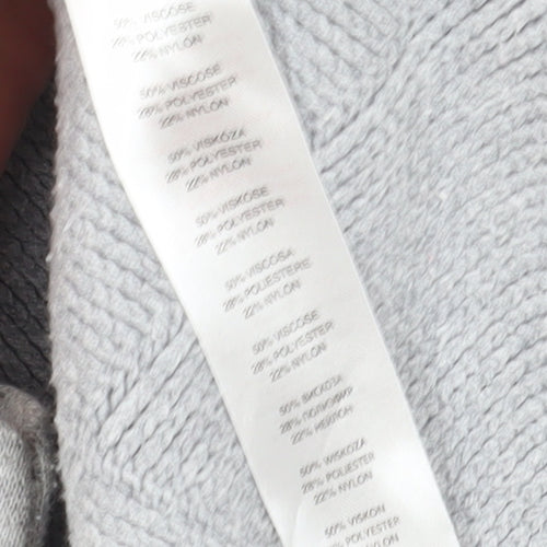 Apricot Women's Grey Argyle Pullover Jumper UK 14