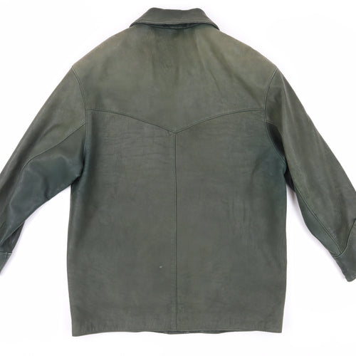 Reward Women's Green Leather Jacket S Classic Style