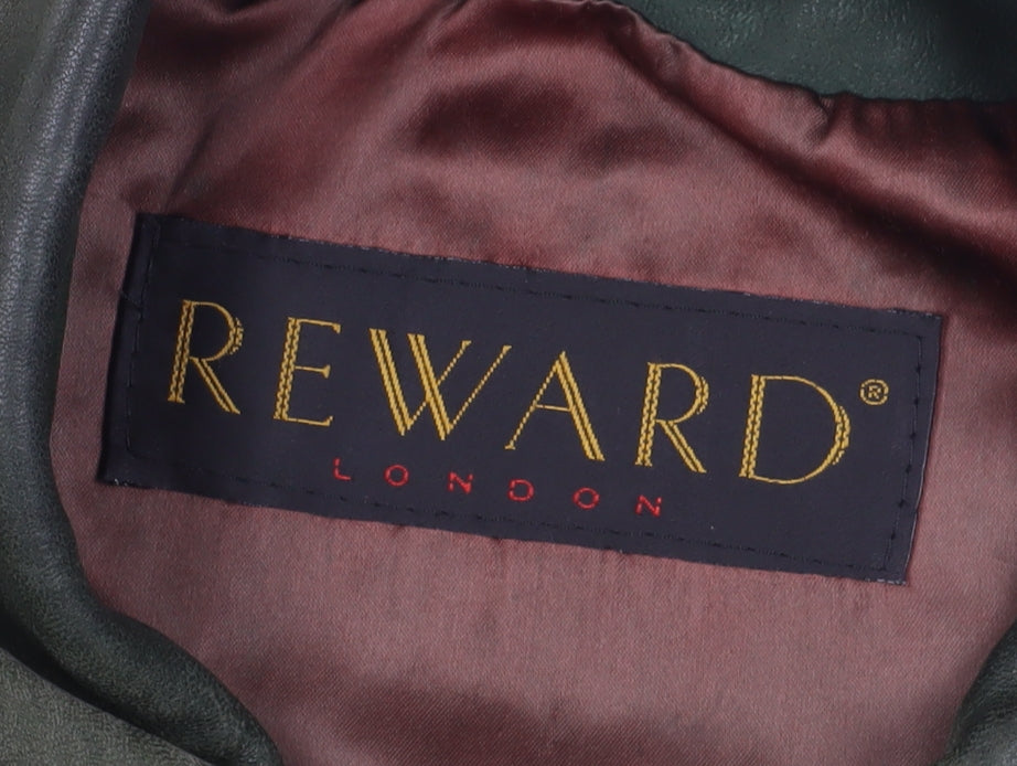 Reward Women's Green Leather Jacket S Classic Style