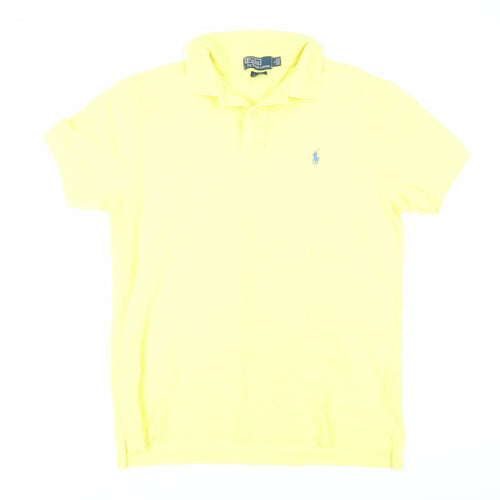 Ralph Lauren Men's Yellow Slim Fit Polo Shirt L