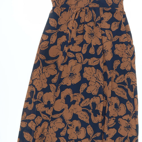 Wallis Women's Multicoloured Floral Midi Dress - Size 12