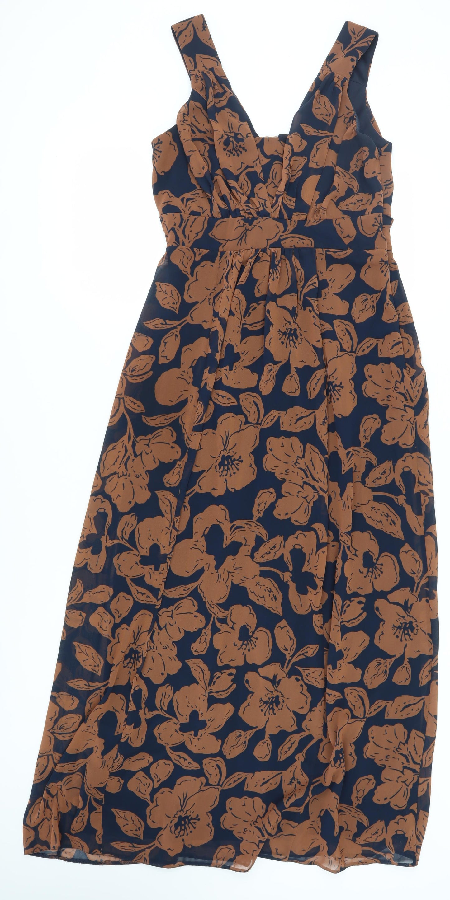 Wallis Women's Multicoloured Floral Midi Dress - Size 12