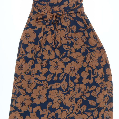 Wallis Women's Multicoloured Floral Midi Dress - Size 12