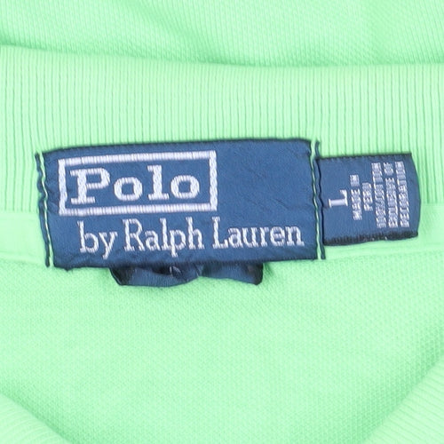 Ralph Lauren Men's Polo Green L Short Sleeve Classic