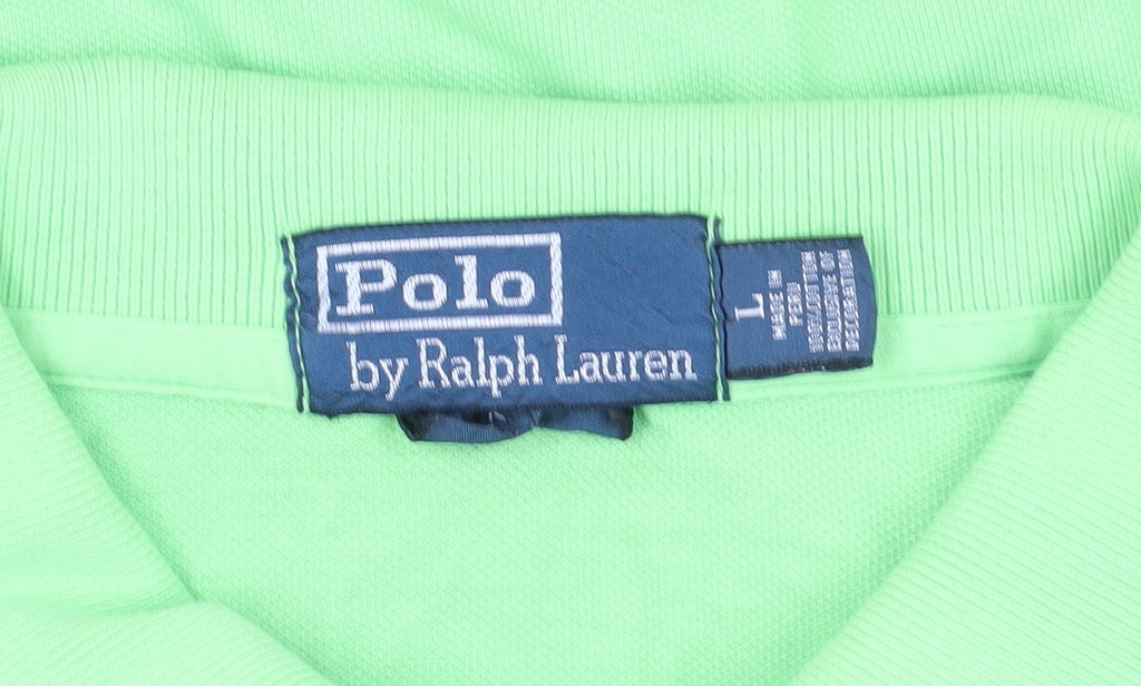 Ralph Lauren Men's Polo Green L Short Sleeve Classic