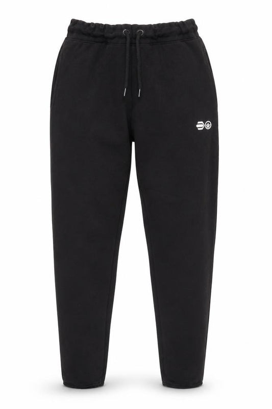 Front view of Crosshatch Men's Black Jogger Trousers Medium