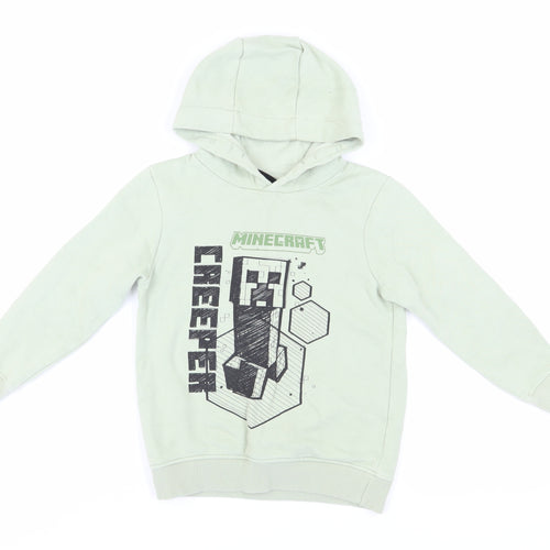 Minecraft Boys Green Graphic Hoodie Pullover 6-7 Years