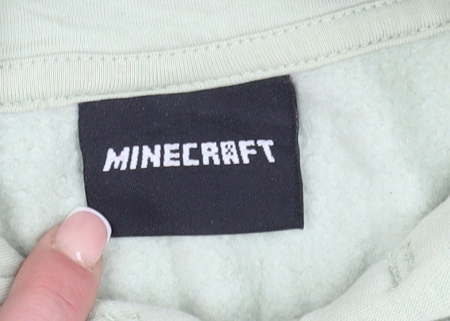 Minecraft Boys Green Graphic Hoodie Pullover 6-7 Years