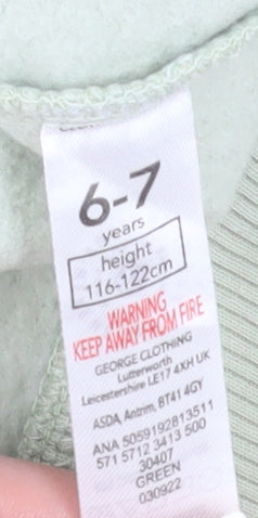 Minecraft Boys Green Graphic Hoodie Pullover 6-7 Years