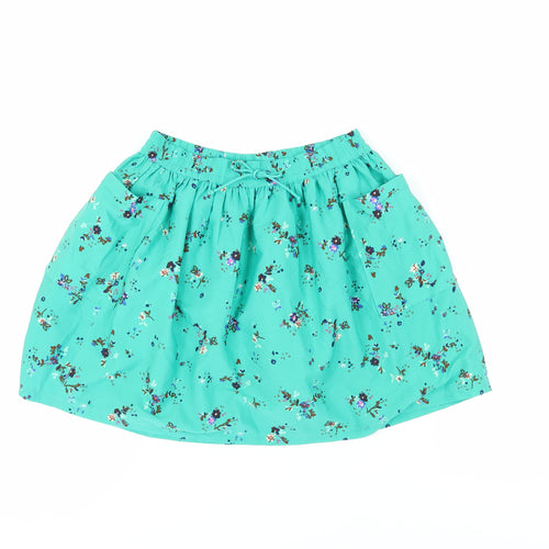 Next Girls Green Floral Flared Skirt Age 9