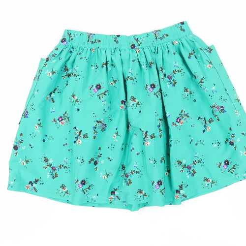Next Girls Green Floral Flared Skirt Age 9