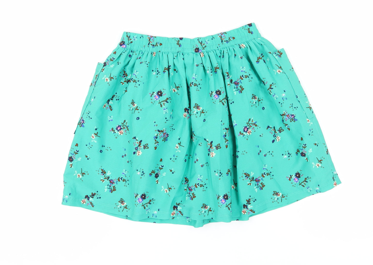 Next Girls Green Floral Flared Skirt Age 9