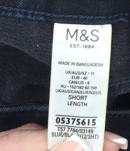 Marks and Spencer Women's Blue Size 12 Straight Jeans