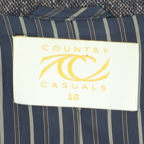 Country Casuals Women's Brown Silk Blazer Size 10