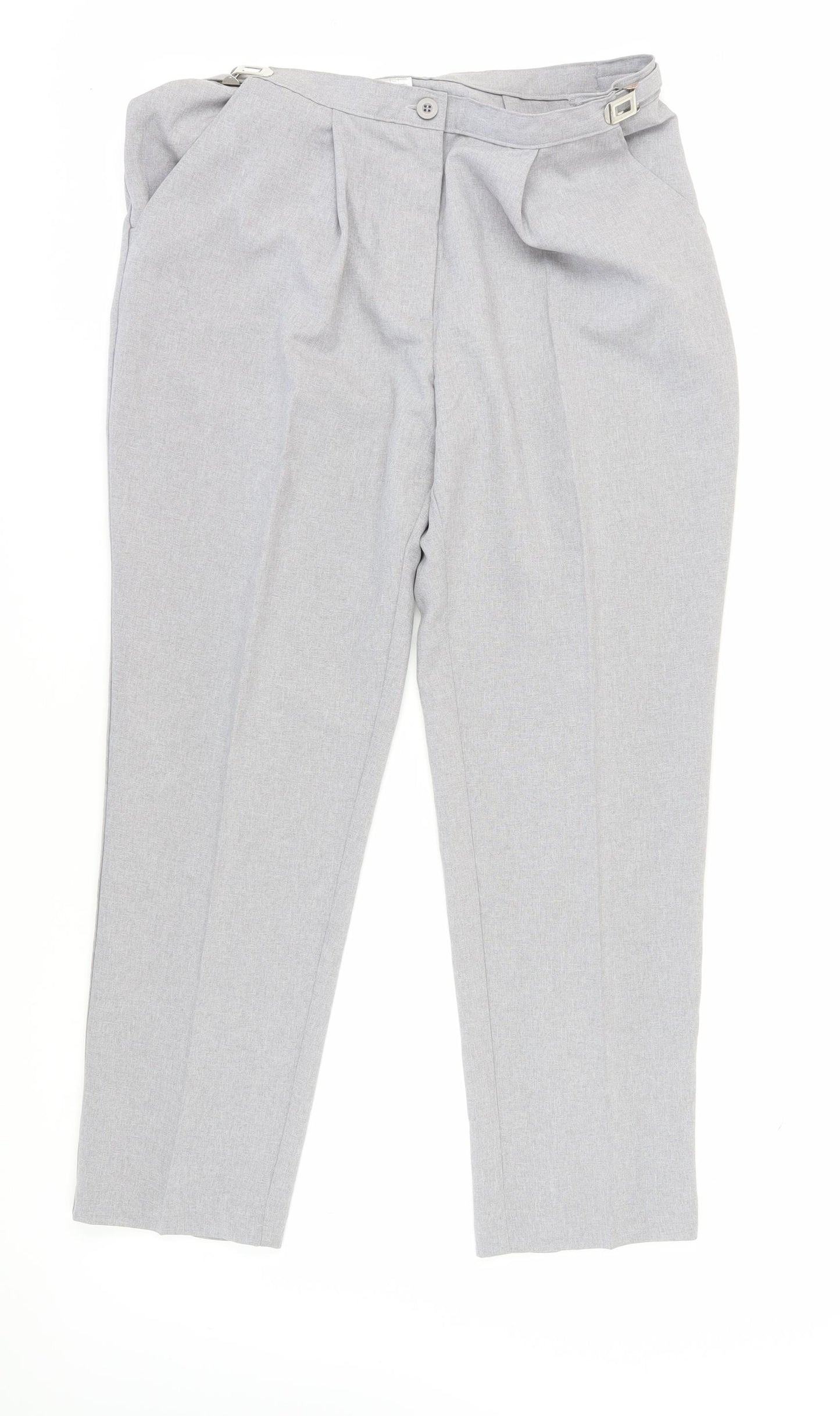 Damart Women's Grey Pleated Trousers Size 16