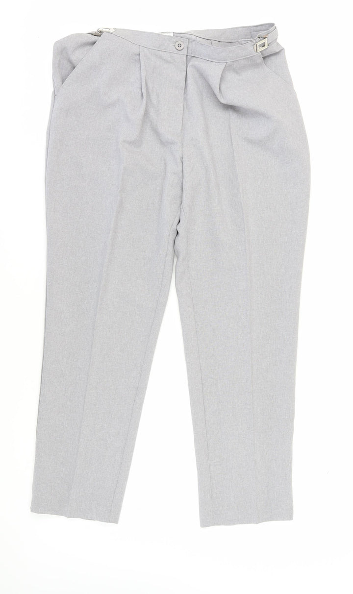 Damart Women's Grey Pleated Trousers Size 16