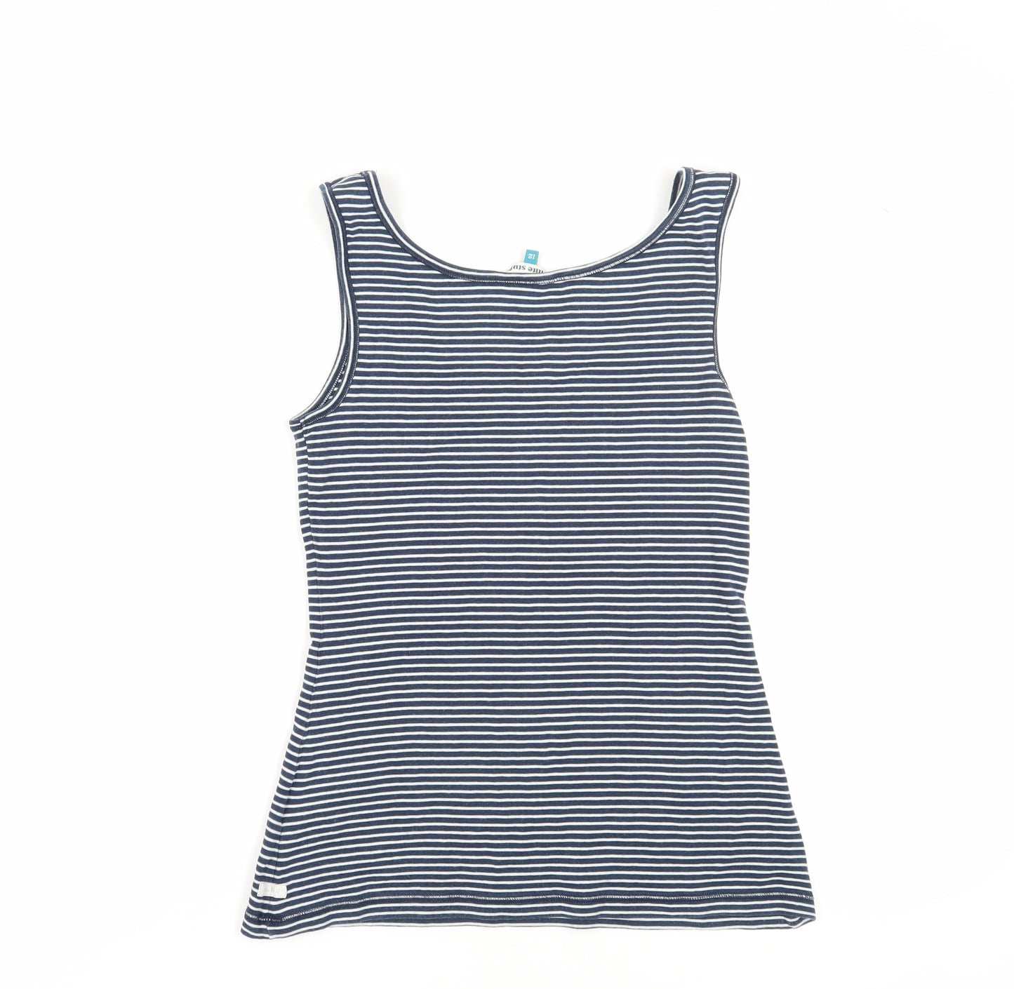 White Stuff Women's Blue Striped Tank Top Size 12