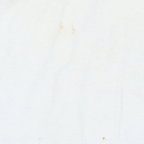 England Unisex M White T-Shirt, Cotton, Sleeveless, Vintage