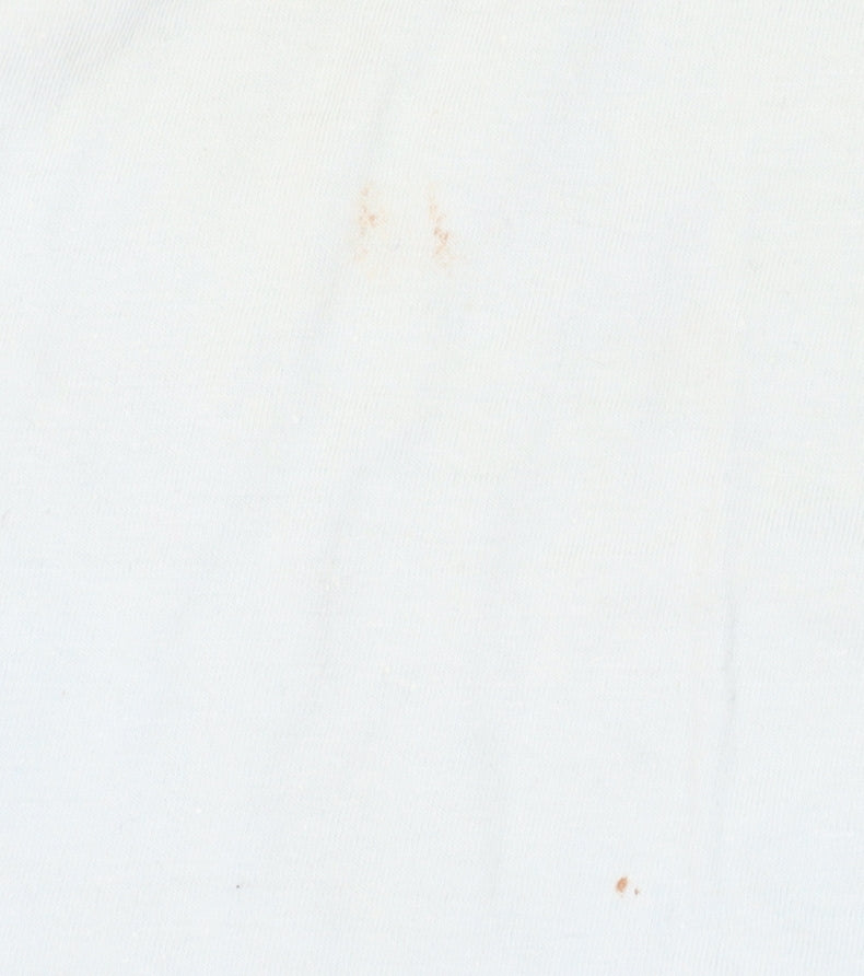 England Unisex M White T-Shirt, Cotton, Sleeveless, Vintage