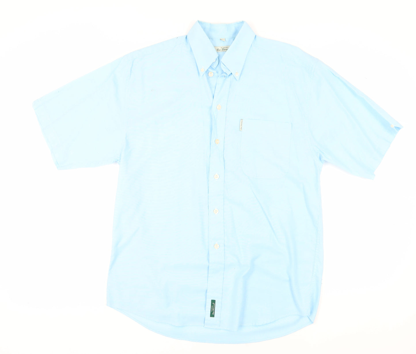 Ben Sherman Men's Blue Short Sleeve Shirt - Medium