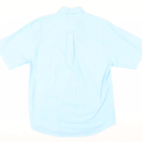 Ben Sherman Men's Blue Short Sleeve Shirt - Medium