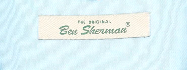 Ben Sherman Men's Blue Short Sleeve Shirt - Medium