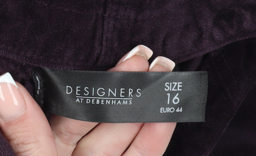 Jasper Conran Women's Purple Cotton Jacket Size 16