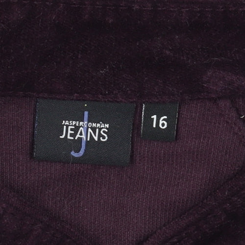 Jasper Conran Women's Purple Cotton Jacket Size 16