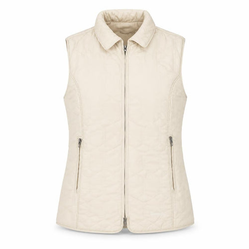 Grenouille Women's Beige Quilted Sleeveless Waistcoat Size 10