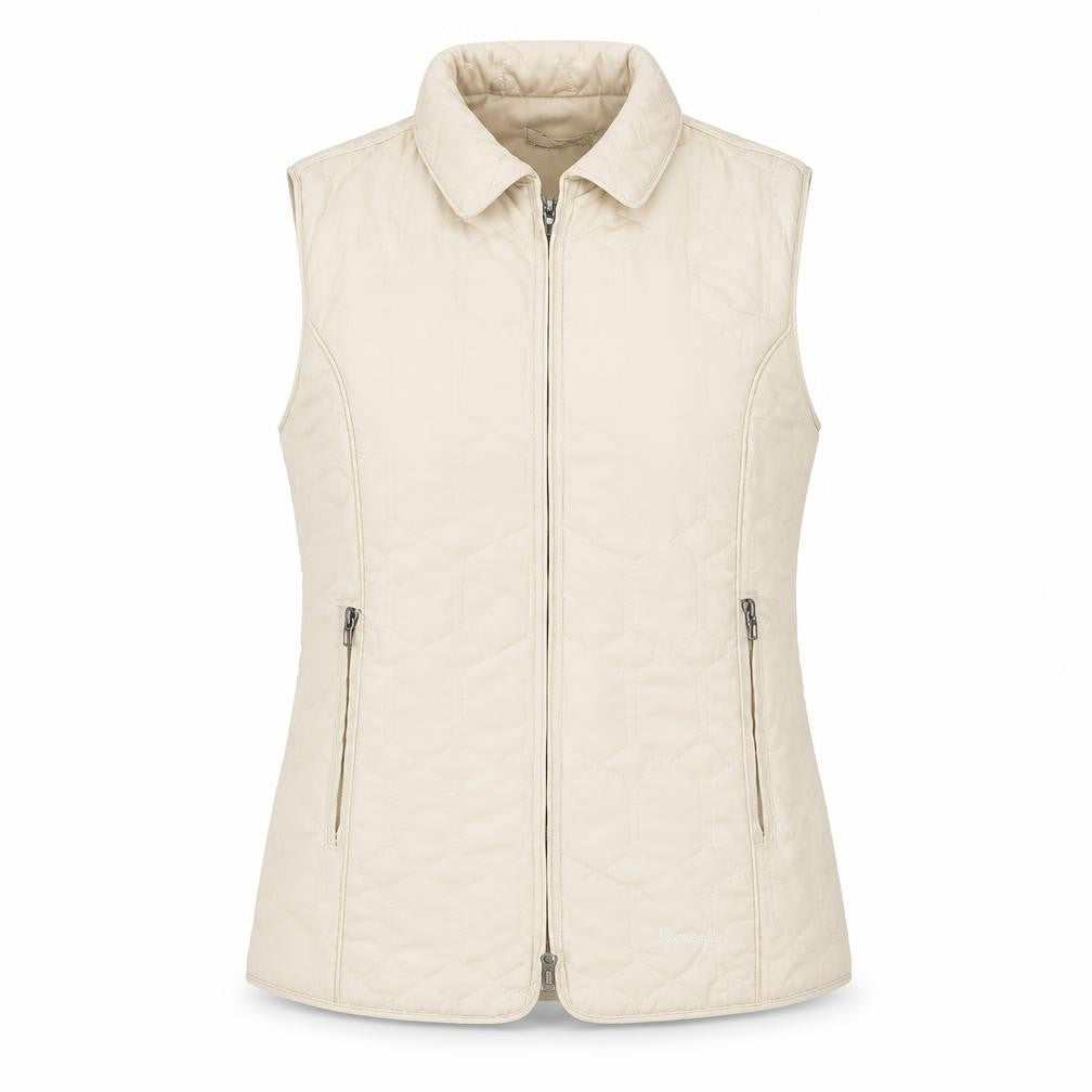 Grenouille Women's Beige Quilted Sleeveless Waistcoat Size 10