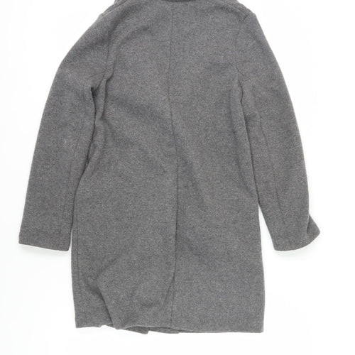 trf_outerwear Women's Grey Wool Overcoat Size 10