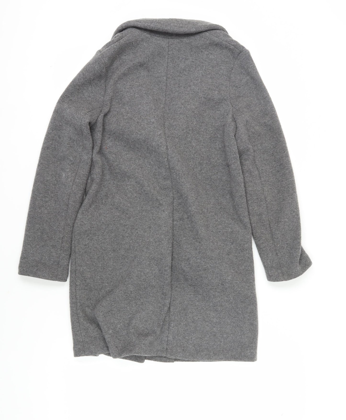 trf_outerwear Women's Grey Wool Overcoat Size 10