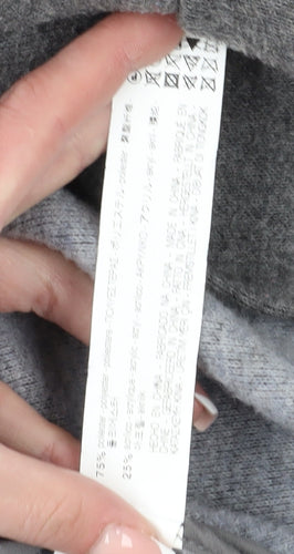 trf_outerwear Women's Grey Wool Overcoat Size 10