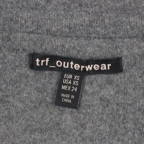 trf_outerwear Women's Grey Wool Overcoat Size 10