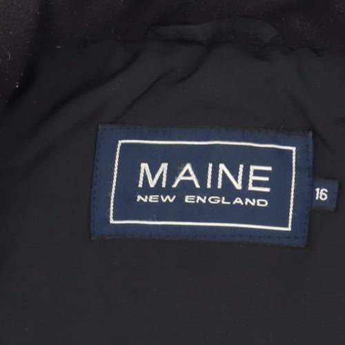 Maine New England Women's Black Puffer Jacket Size 16