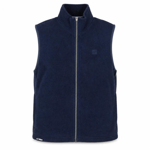 Wilson Unisex Blue Fleece Waistcoat, Size L, Casual Sports Style