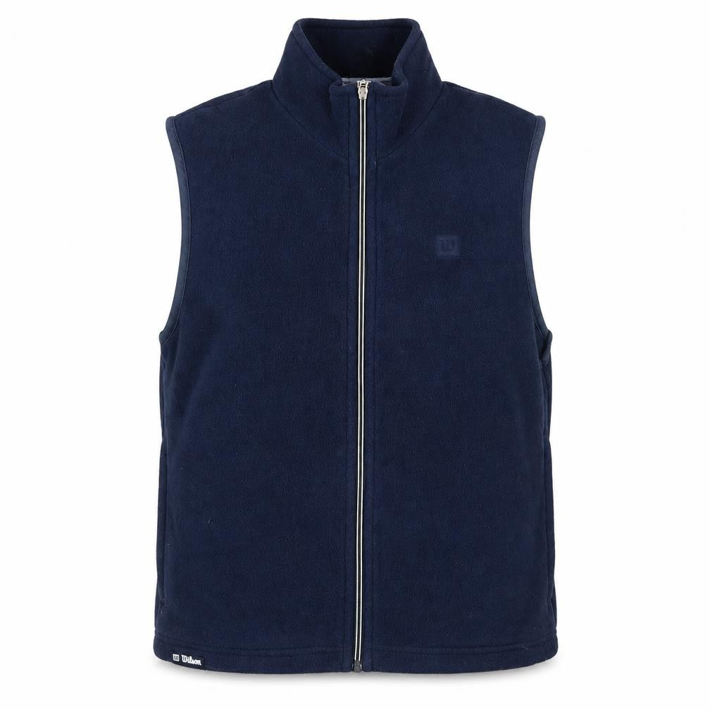 Wilson Unisex Blue Fleece Waistcoat, Size L, Casual Sports Style